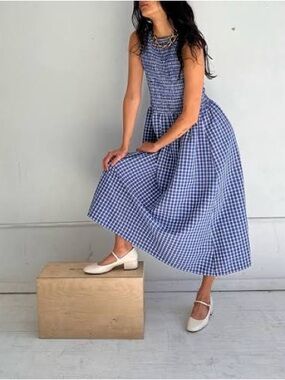 Wray Flor smocked gingham dress
